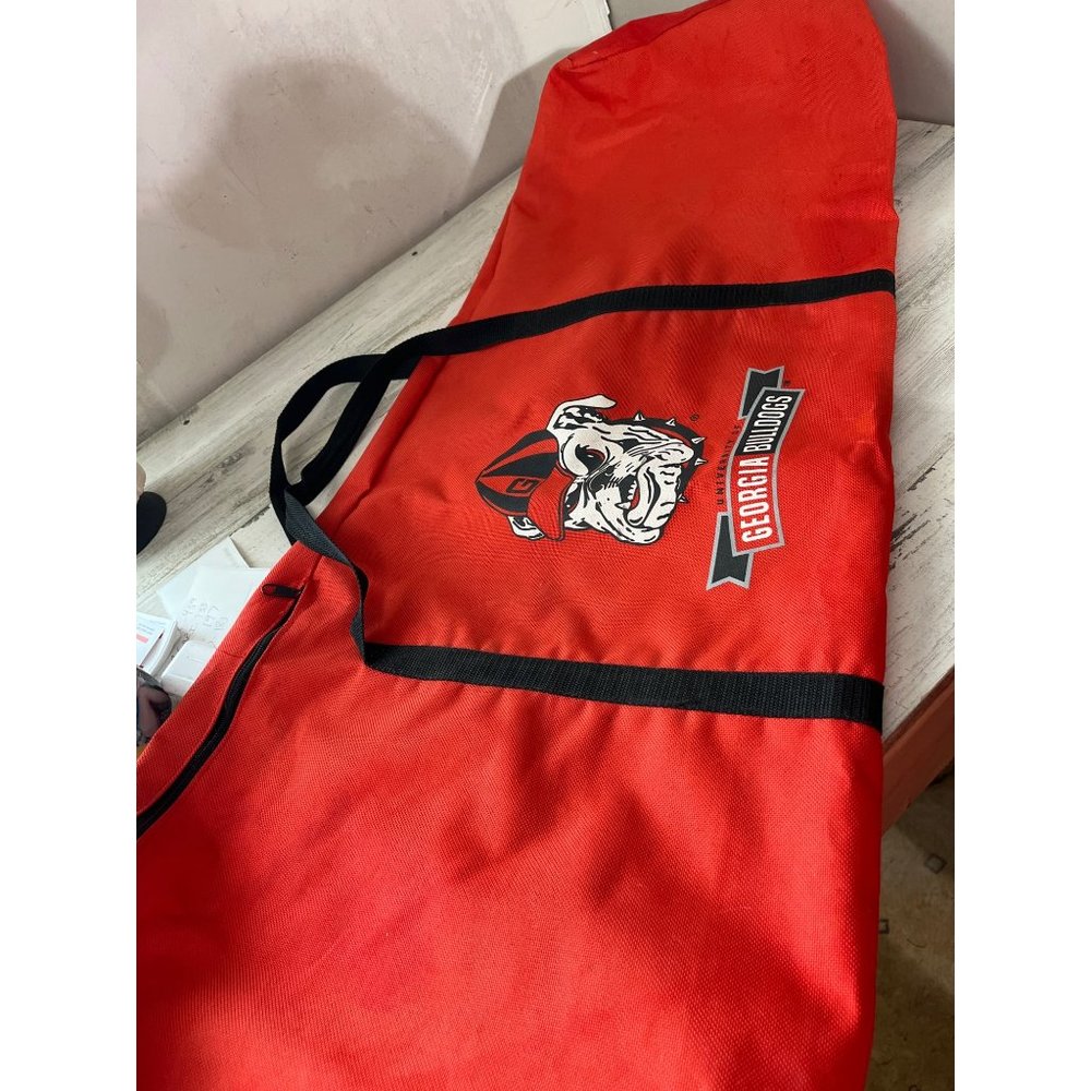 Red and black #1 Georgia Bulldogs zippered bat bag
